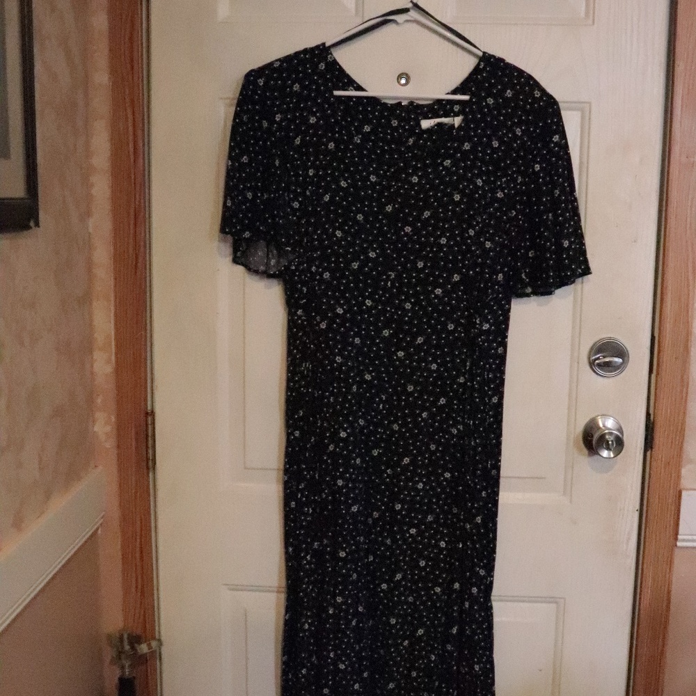 Beautiful Black Dress with white stars
